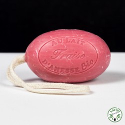 Organic donkey milk rope soap - Strawberry