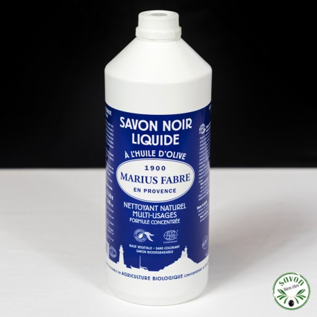 Savon noir liquide multi-usages huile d'olive certifié Ecocert - Marius Fabre - 1L