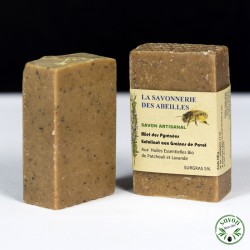 Exfoliating Pyrenees honey soap with poppy seeds - 100g