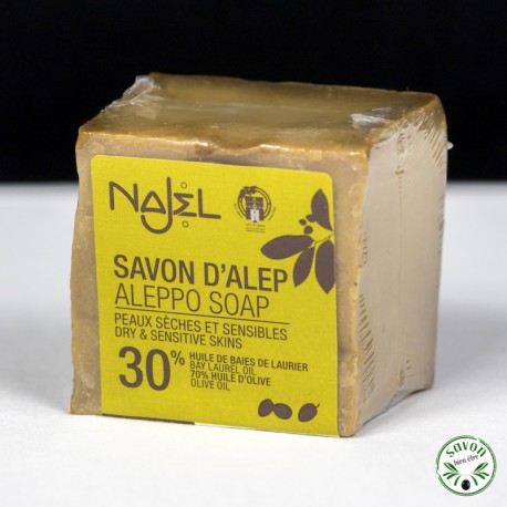 Aleppo Soap Najel 30% de laureer de la bahía de aceite 200 gr