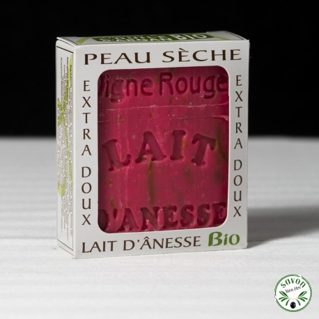 Savon au lait d'ânesse Bio - Vigne Rouge