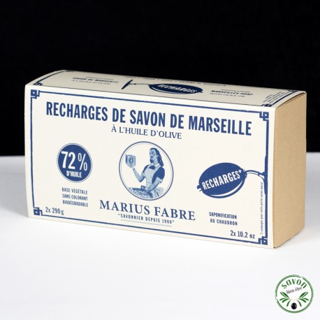 Savon rotatif mural - 2 Recharges 290g Marius Fabre