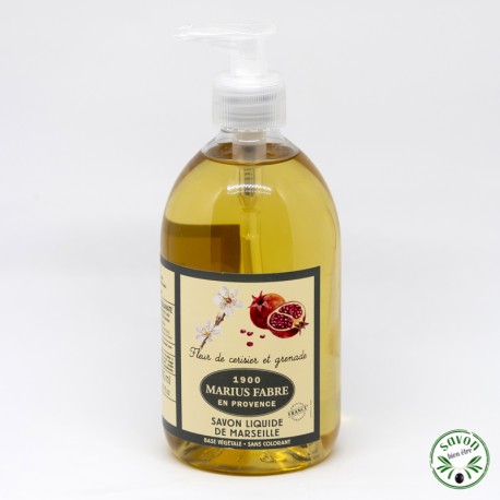 Liquid soap of Marseille Marius Fabre 500 ml - cherry blossom and grenade