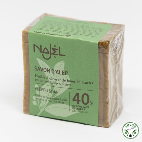 Savon d'Alep Najel 40% huile baie laurier 200 g