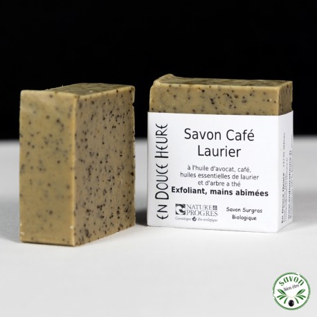 Sabonete Café Laurier orgânico certificado Nature & Progrès - 100g
