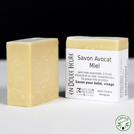 Savon Avocat Miel certified organic by Nature & Progress - 100g