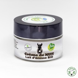 Crème de nuit au lait d'ânesse certifiée bio - 50 ml