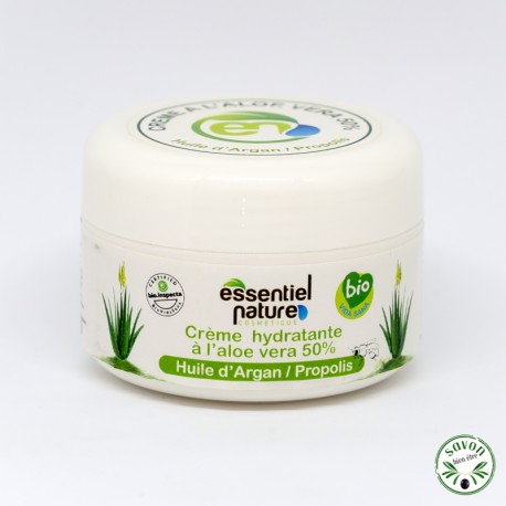 Crema corpo idratante certificata biologica con aloe vera, olio di argan e propoli