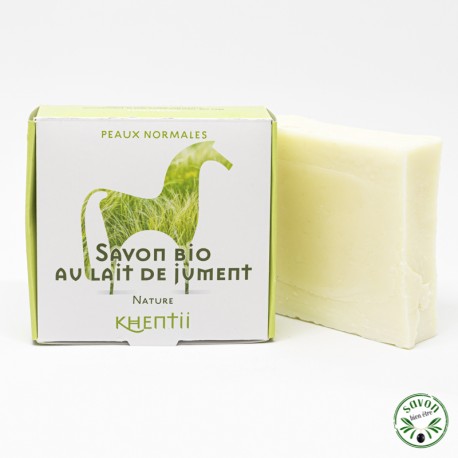 Savon 40% lait de jument frais et bio - Nature