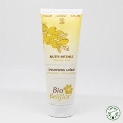 Shampoo crema organica Nutri-Intenso capelli secchi e danneggiati.