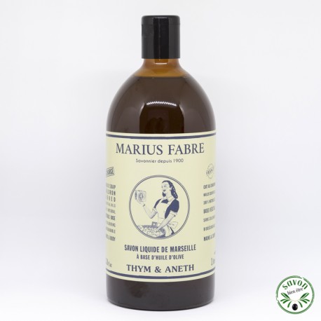Flüssige Seife aus Marseille - Thym und Aneth - Marius Fabre - 1L