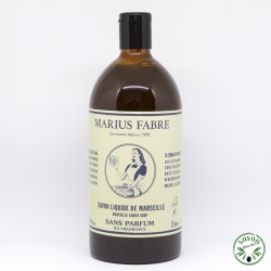 Savon liquide de Marseille – Sans parfum - Marius Fabre - 1L