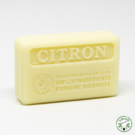 Lemon soap with olive oil, organic shea butter