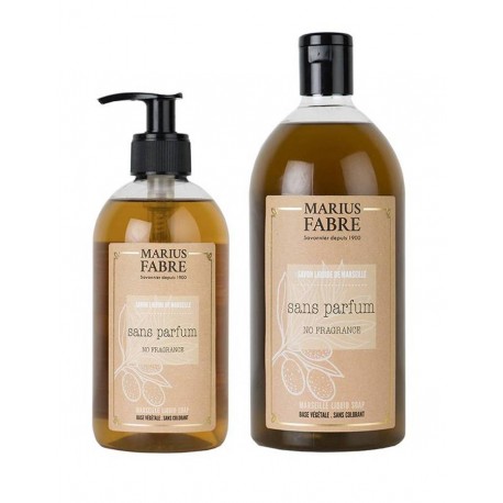 Liquid soap pack of Marseille - without perfume - Marius Fabre