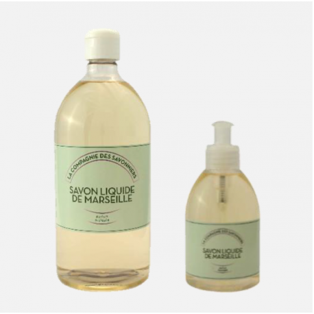 Liquid soap pack from Marseille to orchid, hypoallergenic.