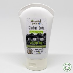 Toothpaste organic coconut water and vegetable charcoal, mint aroma