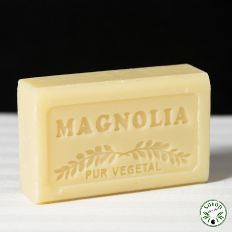 Sabonete com aroma de magnólia enriquecido com óleo de argan orgânico