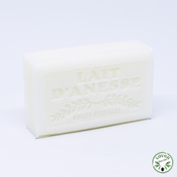Organic donkey milk soap, enriched with organic argan oil.