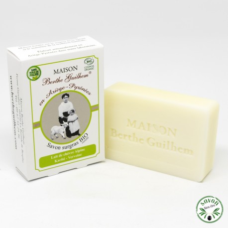 Savon au lait de chèvre bio - beurre de karité - Verveine