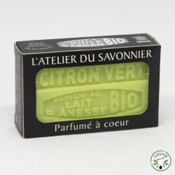 Mini sabonete de leite orgânico de burro - Verde Lemon