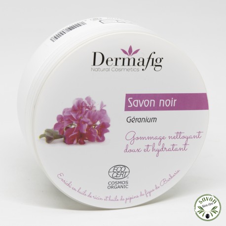 Savon noir bio parfum géranium