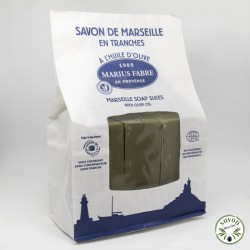 Savon de Marseille en tranches Olive 1kg Marius Fabre