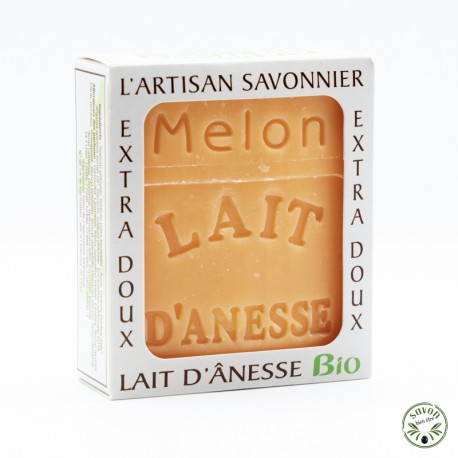 Savon au lait d'ânesse Bio - Melon