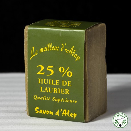 Savon d'Alep 25% huile baie laurier 190 gr