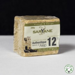Sabonete de alepo 12% óleo de baga de louro - Saryane - 200 gr