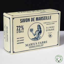 Packung mit 6 Seifenwürfeln von Marseille 400g Olive - Marius Fabre