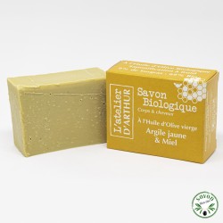 Savon à l'huile d'olive Bio - Argile jaune & miel